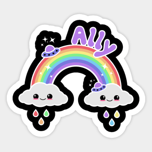 Ally Kawaii Rainbow Sticker